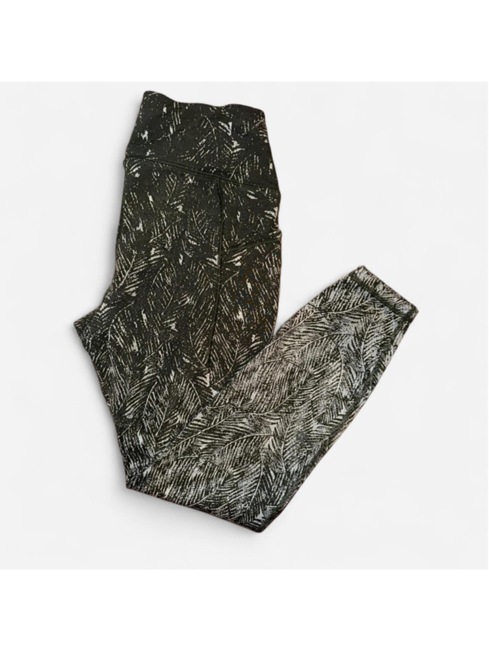 all in motion Green Leaf-Print High-Rise Leggings
